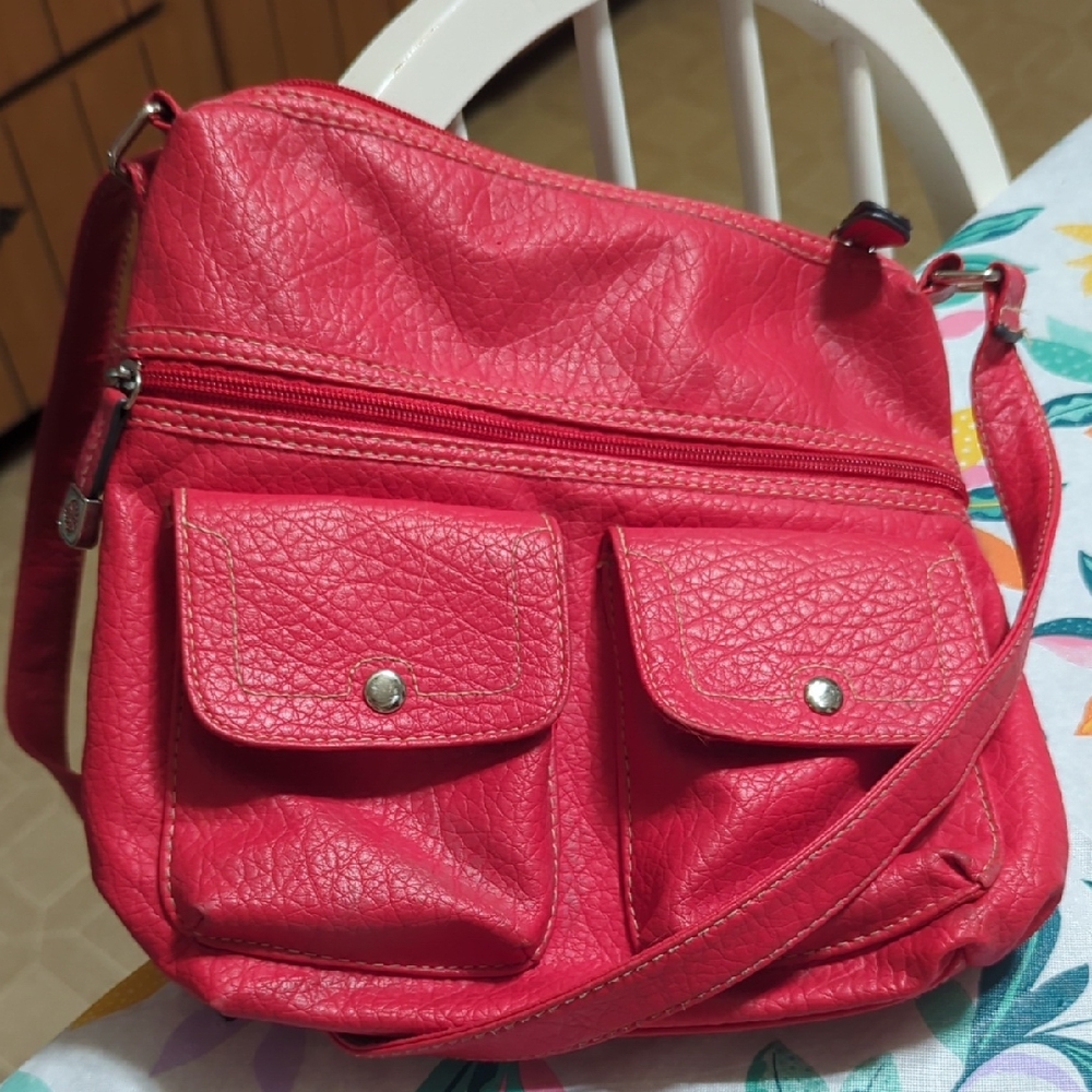 Elegant Red Treviso Crossbody Bag